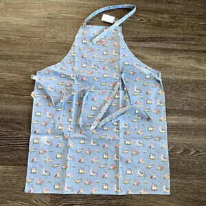 Cath Kidston Kitten Coated Cotton Adjustable Apron NWT